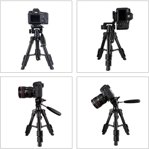 ZOMEI Q100 21" Desktop Mini Phone Holder Aluminum Camera Travel Tripod — view 6