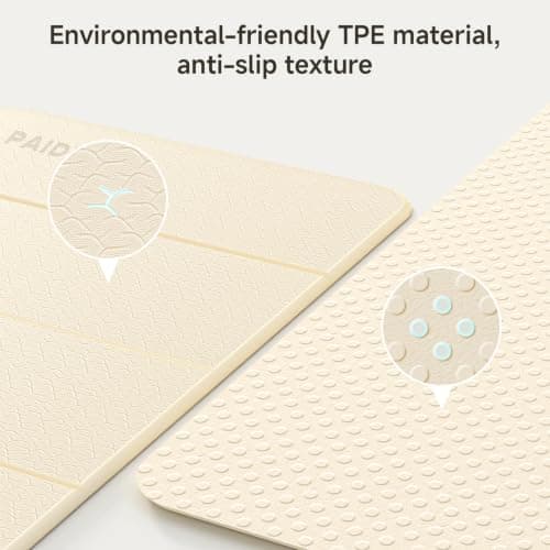 PAIDU Foldable Yoga Mat 10MM Thick SGS Certified TPE 190x66cm Portable — view 2