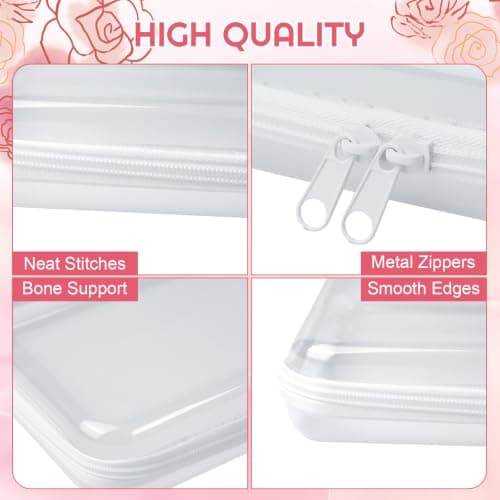 3PCS Clear Hard Shell Zipper Cases, Waterproof Travel Toiletry Toys Bags — view 4
