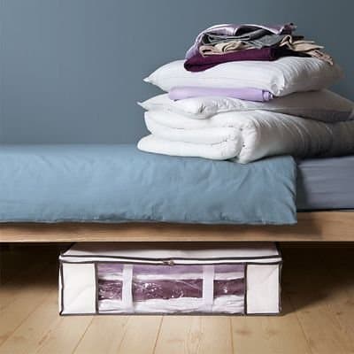 Lakeland Vacuum Clothes and Duvet Storage Tote Bag - 50L Underbed Stores Double Duvet & 4 Pillows — view 2