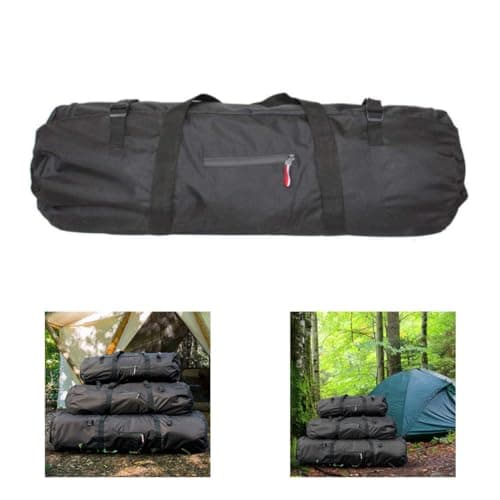 Long Duffle Bag, Waterproof Zipper Duffel Bag with Handles, Foldable Tent Bag, 20KG Heavy Loading Camping Tent, Storage Carrying Bag for Hiking Camping(35x12x12inch) — view 2