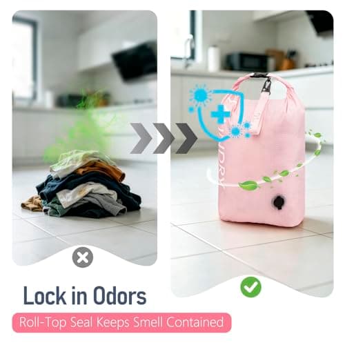 WiseBoy 2 Pack Travel Laundry Bag, Waterproof Compression Laundry Bags — view 4