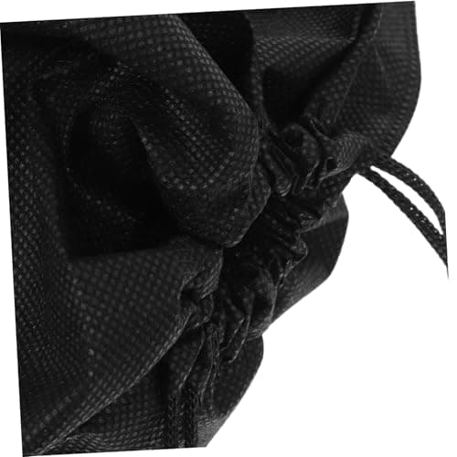 10pcs Black Non-woven Travel Shoe Bags Drawstring Storage Pouches — view 6