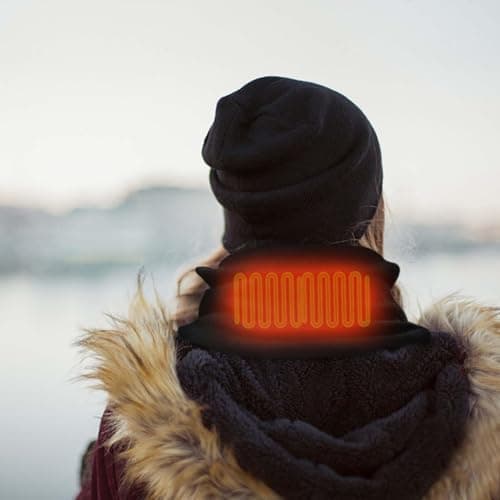 Electric Heating Scarf - Winter Neck Warmer Heated Scarf - Tube Scarf Winter for Men and Women - USB Charging Electric Heated Winter Scarf with 3 Temperature Modes for Cold Weather, black, Siehe — view 6