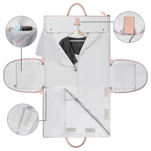 Garment Bags For Travel,Multifunctional Luggage Garment Bag, Hanging Suitcase Suit Bag For Women & Men,Foldable Carry Travel Hanging Suit Bag, Carry- Travel Garment Bags — view 4