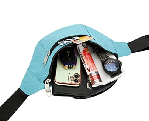 Fanny Pack for Men & Women, Fashion Waterproof Waist Packs with Adjustable Belt, Casual Bag Bum Bags for Travel Sports Running. (Mint Green) — view 5