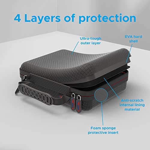 Digicharge Carry Case for Action Cameras Gopro Lit Hero 13 Hero13 Hero12 Max 2/DJI Osmo Action 5 / Hero10 Hero 13 12 11 Mini 10 9 8 Akaso Apexcam Dragon Touch Vemont Cam Medium (22x17x6cm) — view 3