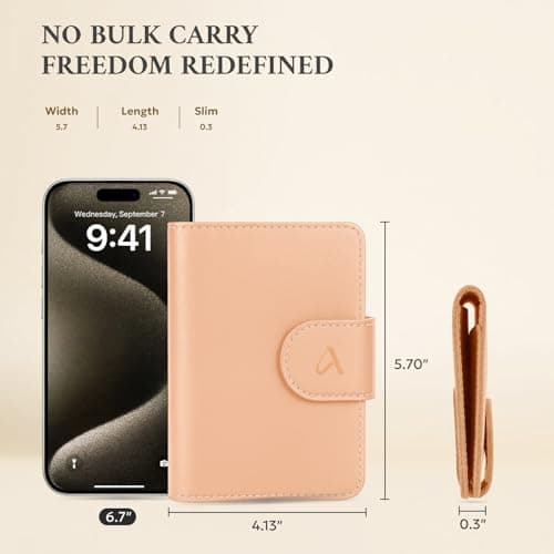 ALLIVE Passport Holder for Travel, Rfid Passport Holder for Women & Men, Genuine Leather Passport Cover Travel Wallet with AirTag Hidden, Airport Essentials, Travel Must Haves Gifts, Beige, 5.7 inches — view 2