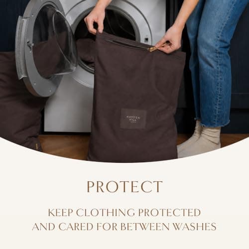 Hayden Hill Luxury Organic Cotton Travel Laundry Bags, Small & Large 2 Pack — view 5