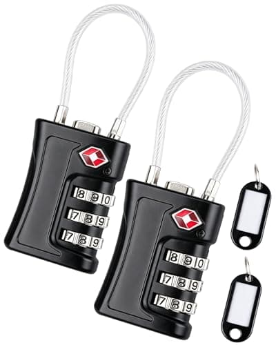 Acual 2 Pack Suitcase Locks, Luggage Locks,TSA Approved Luggage Locks