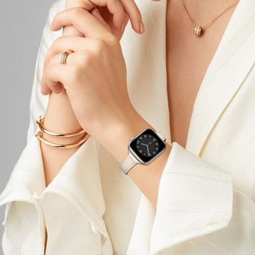 SUNFWR Women's Leather Bracelet for Apple Watch 42 mm (Series 11/10) 41 mm — view 6