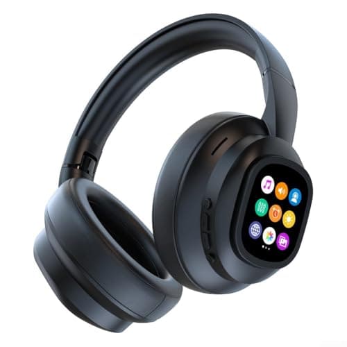 Headphones Over Ear, AI Translation Wireless Headphones Real Time, 169 Languages, With Detachable LCD Touch Screen, 46 Hours Playtime for Travel, Meeting, Study