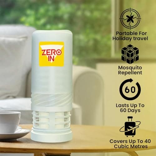 Pack of 2 Zero In Natural Citronella 60 Day Adjustable Diffuser Indoor and Outdoor Insect Repellent Long Lasting Fresh Fragrance Bee Safe Formula Ideal for Home Garden Patios Conservatories and Travel — view 4