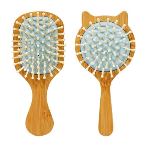Zambuph Multiuse Bamboo Hairbrush Set Massaging Detangling Hair Work Or Travel And Eco Friendly. Bamboo Brush With Air Ventilation Hole For Enhanced Cushion Flexiblity — view 4