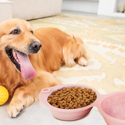 Dog Water Bowl, Portable Food Bowl, Puppies Kittens, Pet Supplies, Foldable Feeder Dish, Lightweight Compact Travel Pets Bowls for Small Dogs and Cats, 11.81 x 5.28 x 1.97 Inches — view 6
