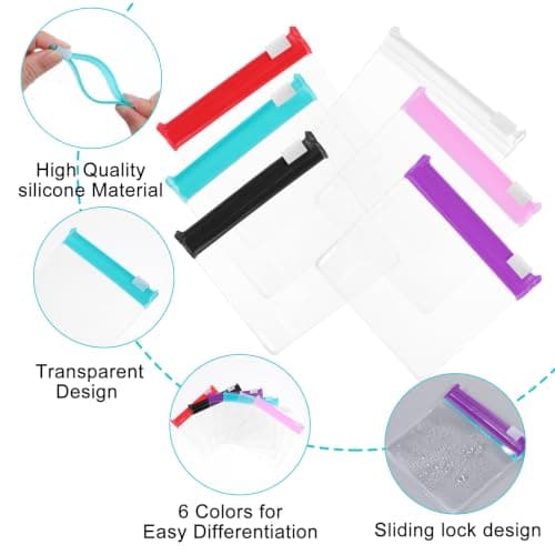 12 Pcs Zippered Pill Pouch Reusable Mini Seal Storage Bags Slide Lock Portable Medicine Baggies Self-Sealing Travel Plastic Case for Small Items Organizing Home Office — view 4