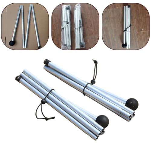 Evenoonest Foldable Beach Canopy Pole, Aluminum Shelter Tarp Stand — view 4