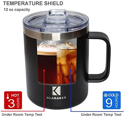 Thermal Cup, Camping Mug, Thermal Mug, Insulated Coffee Cup, 350ml, 12oz — view 3