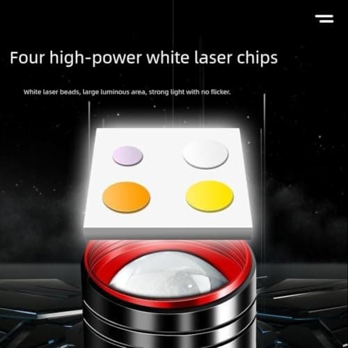 LED Headlamp 4 Modes White Yellow Blue Purple Light — view 4