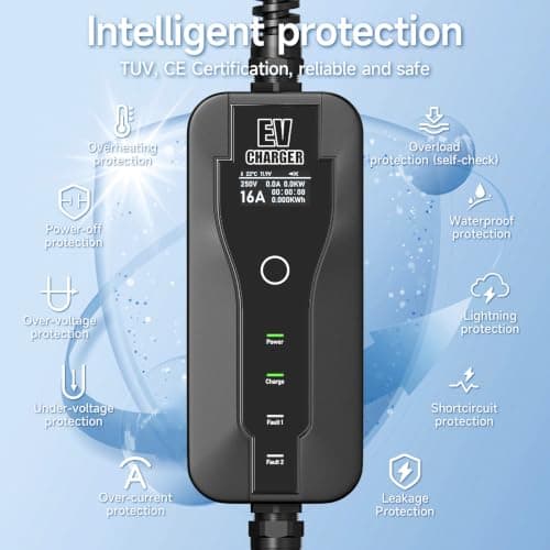AFYEEV 3.6kW Type 2 Portable EV Charger, 16A 6M Electric Car — view 4