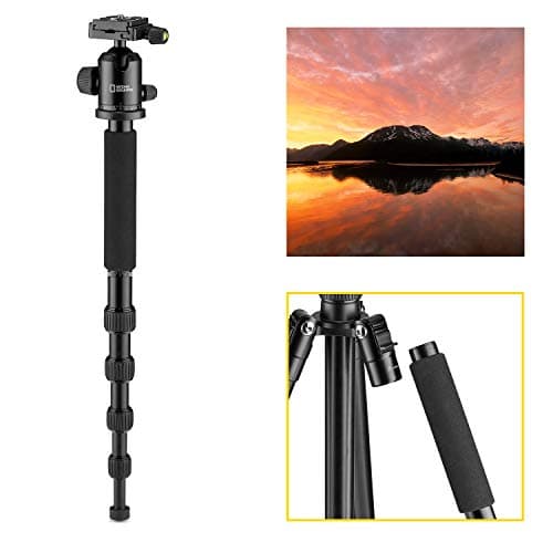 National Geographic Travel Photo Tripod Kit with Monopod, Aluminium, 5-Section Legs, Twist Locks, Load up 8 kg, Carrying Bag, Ball Head, Quick Release, NGTR002T [Amazon Exclusive] — view 5