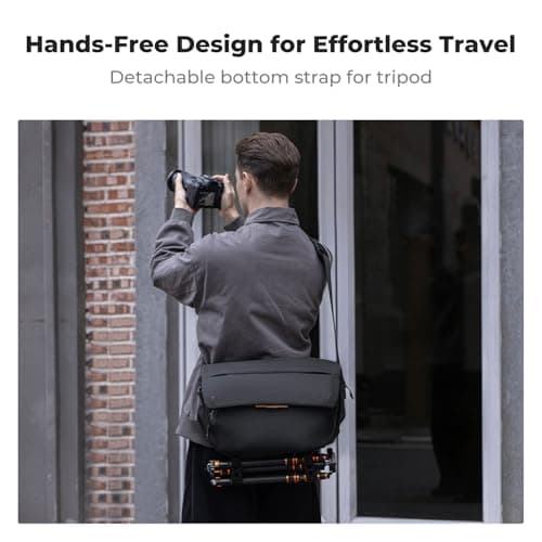 K&F CONCEPT Camera Sling Bag,15LCamera Bag with Laptop Compartment Black — view 4