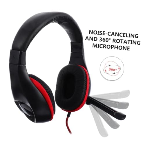 OSALADI Gaming Headset Microphone for Comfortable Ear Pads for Noise Cancelling during Home Travel Use — view 4