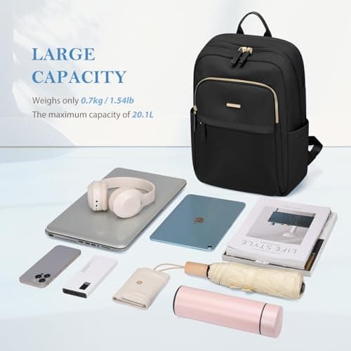 GOLF QUALITY Travel Backpack for Women Waterproof Carry On Bag Business Weekender Hiking Multilayer Laptop Bag,16 Inch, Upgrade-black, 16 Inch — view 5