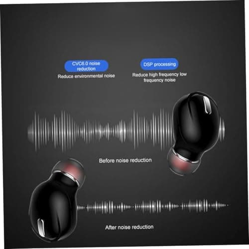 Veesper Single Ear Mini Wireless Earphone In-Ear Sport Headset with Microphone, Handsfree Earbud for Running Gym and Driving Black — view 3