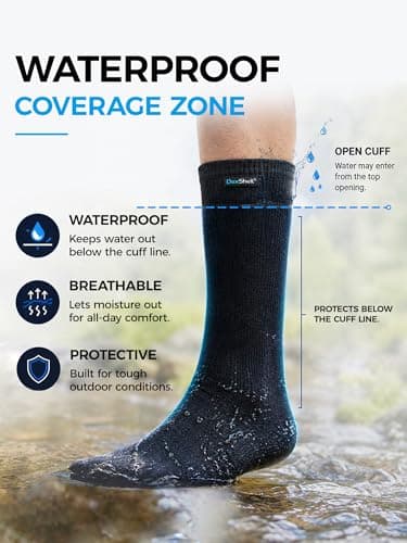 DexShell Waterproof Knee High Socks, Coolmax Lining, JBG Black, Unisex M — view 3