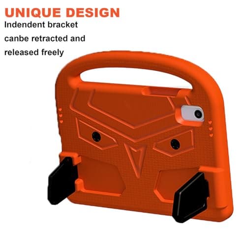 vsedkxis Case for Lenovo Tab M9 Cover 9.0 inch (TB-310FU,2023 Released),Kids Friendly Foldable Cute Stand Rugged Heavy Duty Protective EVA Cover with Portable Handle (Orange) — view 6