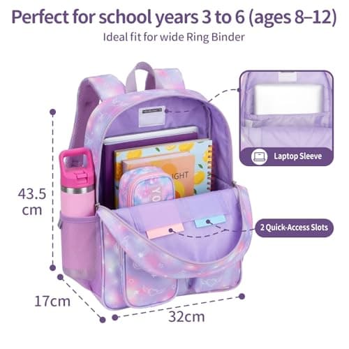 Bagseri School Bag for Girls 8-12 Years - Rucksack for Primary School — view 4