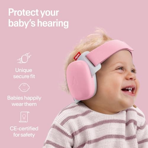 Alpine Muffy Baby Comfort Ear Defenders, Adjustable up to 48 months, Pink — view 2