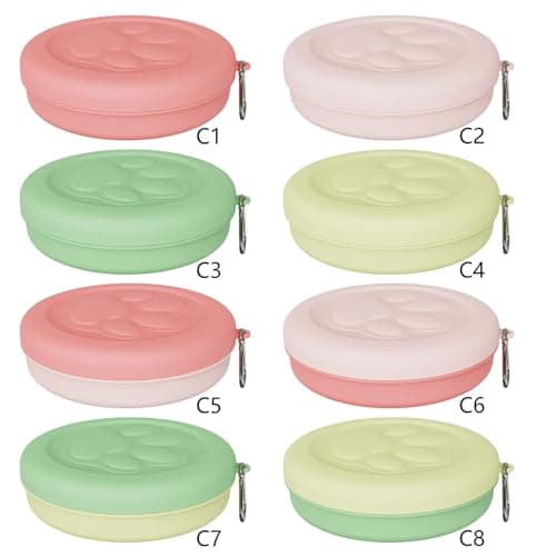 Pet Feeder Watering Can Travel Dog Bowl with Lid Cover for Walking, Travel, Camping and Hiking Portable Cat Water Travel Dog Food Bowl with Lid — view 5