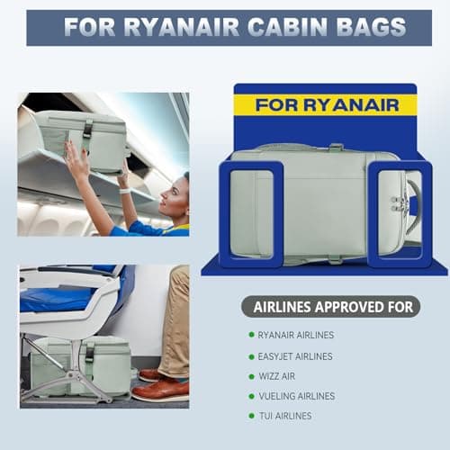 Lossga for Ryanair Cabin Bags 40x30x20 Underseat Carry-ons Travel Backpack with Anti Theft Bag 20L Flight Bag 40x20x25 with USB Charging Port — view 2