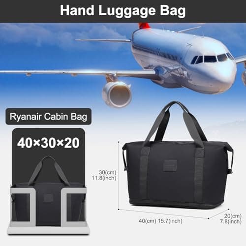 Kono Underseat Ryanair Cabin Bags 40x30x20, Lightweight Foldable Travel Bag — view 3