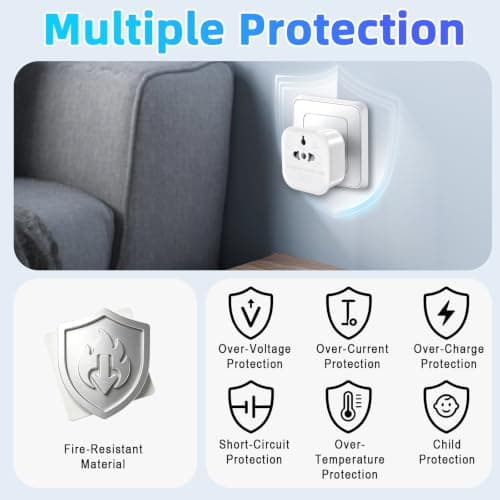 European to UK Plug Adapter US to UK Power Adaptor,US to UK Travel Adapter,13A 250V World Global Appliance Converter for the Visitor from USA, EU, Australia, Thailand, Canada, Japan,China. — view 2