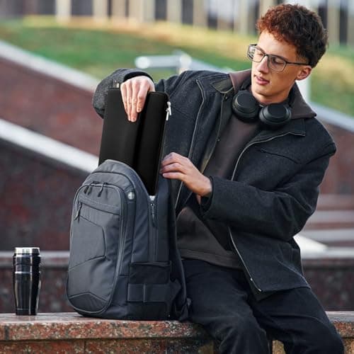 HEDUGO 13-14 Inch Laptop Sleeve Case Compatible with 13 to 14 inches MacBook Air/Pro Notebook Chromebook Portable Laptop Sleeve Bag with Front Pocket Shockproof Padded Computer Pouch Cover, Black — view 6