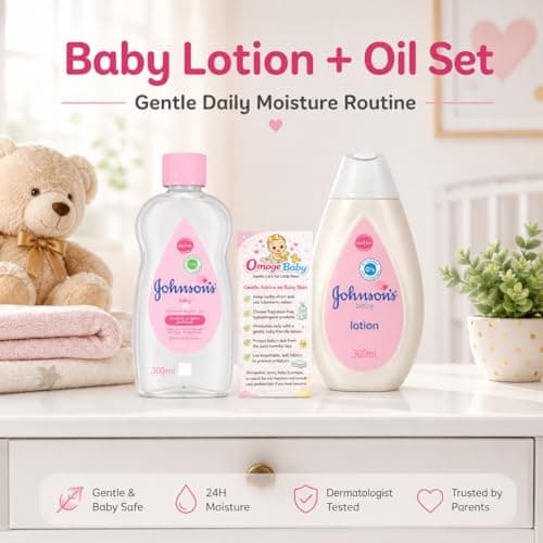 Baby Oil & Lotion Duo Baby Skincare Set Calming Bath Time Skincare Routine for Infants and Toddlers — view 2