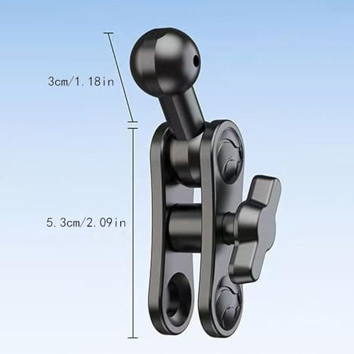 17mm Ball Joint Extension Arm - Female to Male Head Adapter, Universal Car Phone Holder Base | Tight Fit Bump-Resistant Mounting Bracket for Dashboard, Air Vent, Travel, Hands-Free Calling — view 6