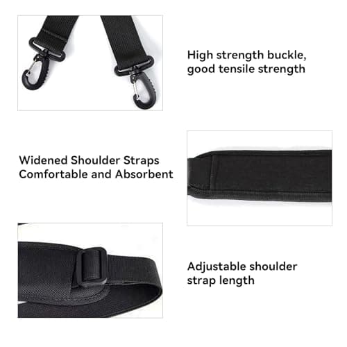 FJDRSIG Bag Strap,Universal Replacement Shoulder Strap with Carabiner — view 3