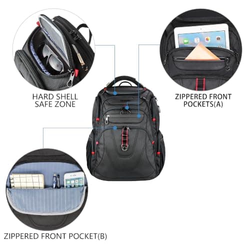KROSER Travel Laptop Backpack17.3Inch Computer Backpack Daypack Stylish Bag — view 3