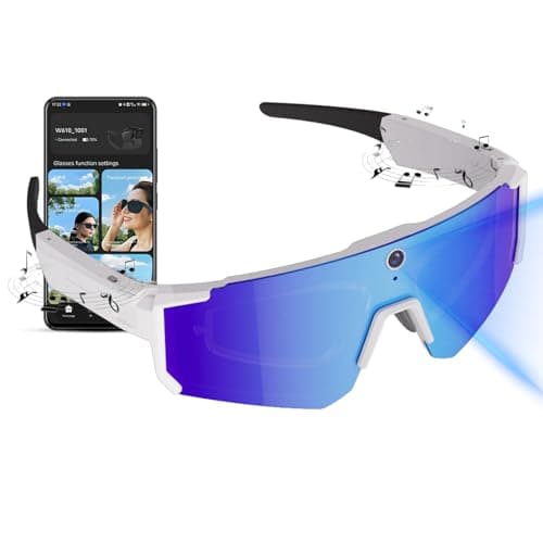 QQCHGOL 2026 4K Al Camera Glasses,8MP Smart Bluetooth Sport Cycling Eyewear