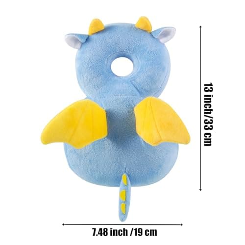 PandaEar Baby Head Protector Backpack, Toddler Walking Head Protectoion for Baby, Adjustable Head Protection Backpack Pad Cushion (Blue) — view 3