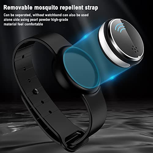 Ultrasonic Mosquito Repellent Bracelet, Electronic Mosquito Repellent Wristband Band, Waterproof USB Rechargeable Anti Mosquito Repeller Wristband Travel Insect Repellent Bracelets for Kids Adults — view 3