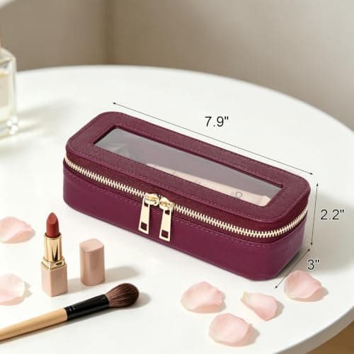 LOFOWN Makeup Brush Bag (Burgundy, SLIM) — view 5