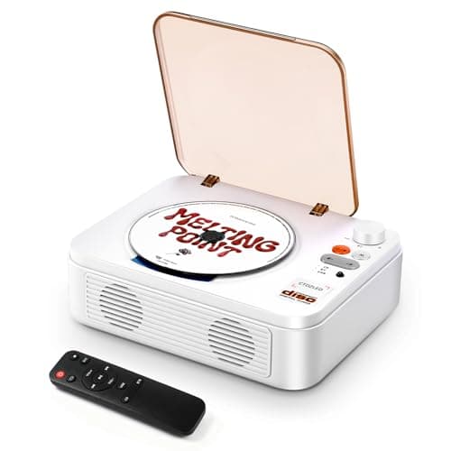 CTDZLED Portable CD Player with Bluetooth & Built-in Dual Speakers