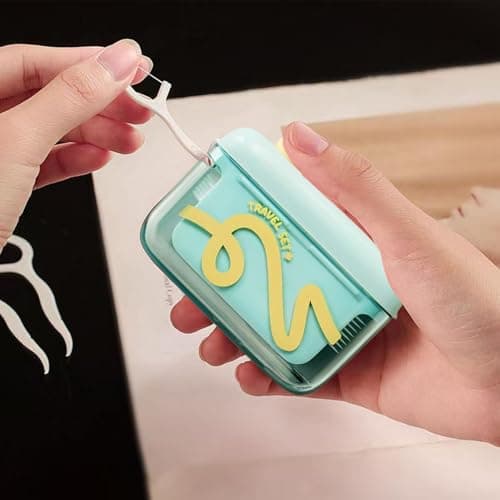 Automatic Floss - Pop-up Toothpick Dispenser, Water Resistant Storage Box, Slim Travel Hygiene Kit | 10 Piece Refill Included, Solution — view 2