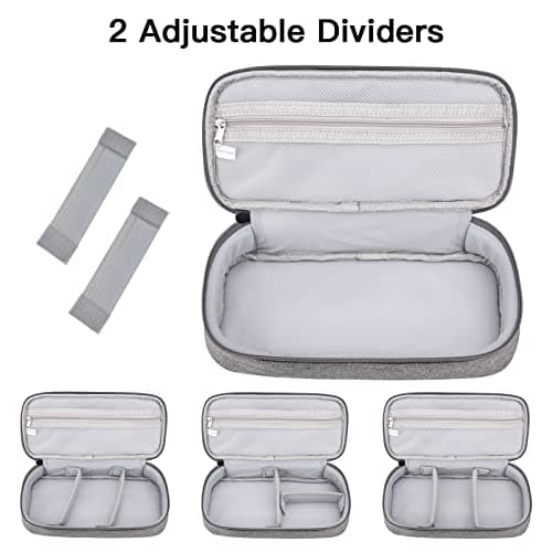 Yundoor Tech Organizer Travel Case, Electronics Carrying Pouch Bag for Cable, Charger & Cords (Dark Grey) — view 6