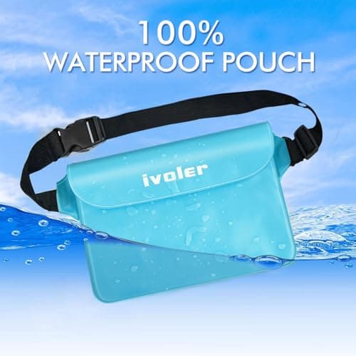 ivoler Waterproof Pouch Bag + Phone Case, Light Blue — view 4